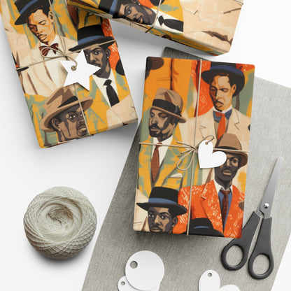 Dapper Distinction Vintage Gift Wrapping Paper