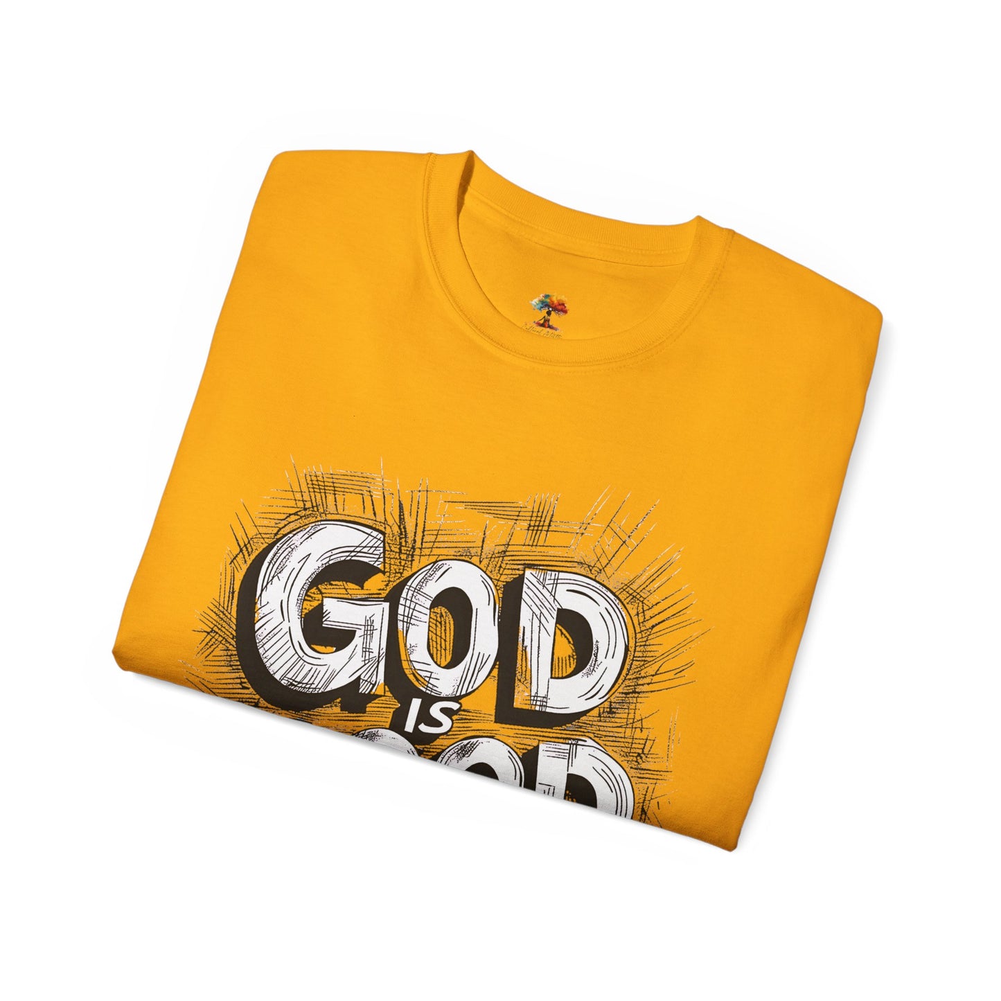 God is Good, All the Time Urban Graffiti Graphic Tee